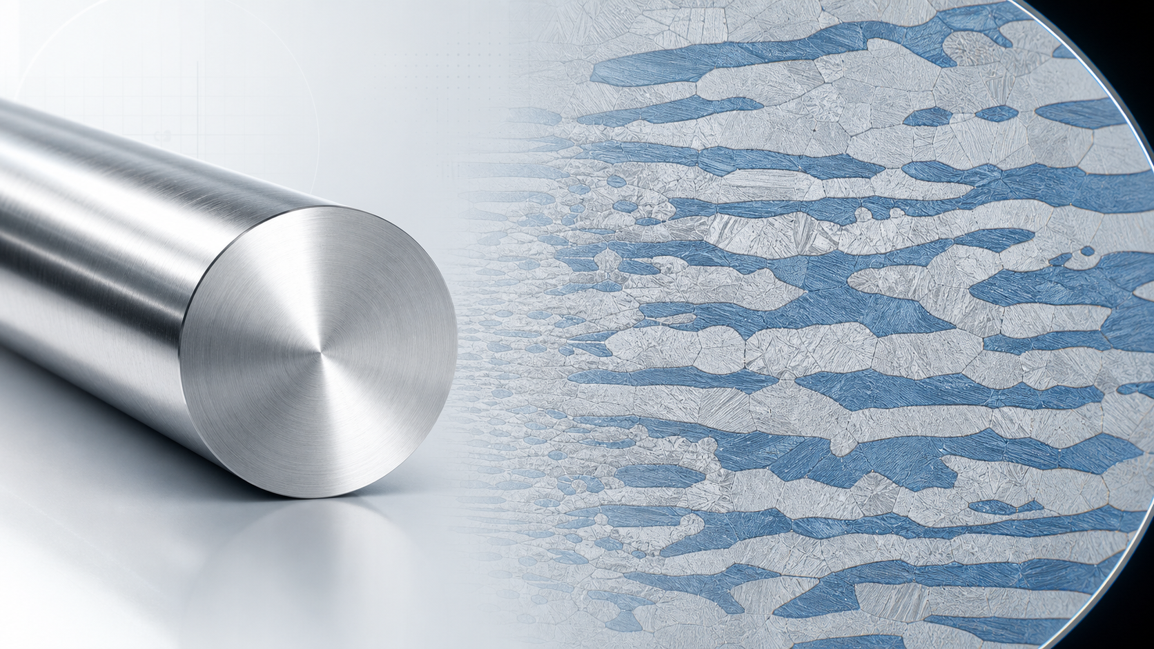 AI-generated duplex stainless steel microstructure concept showing austenite and ferrite phase balance