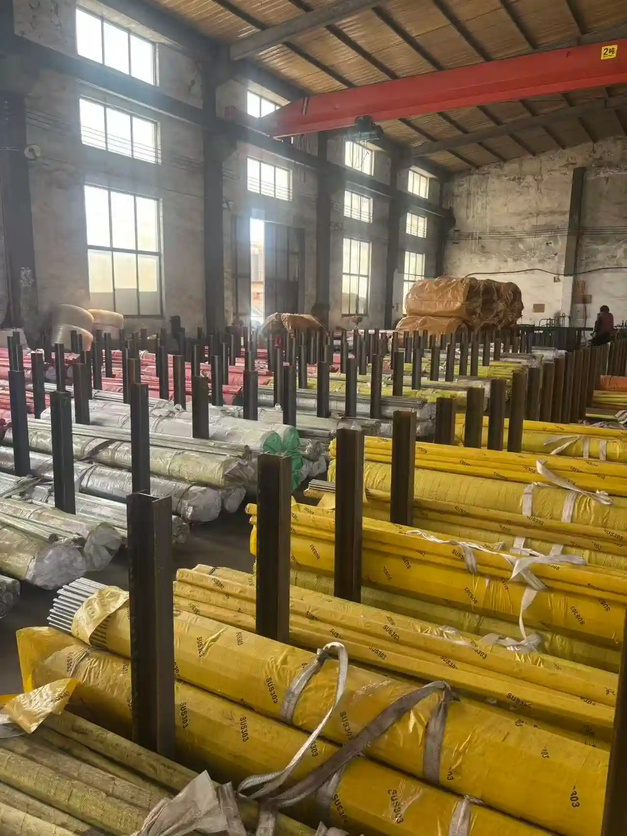 Real stainless steel bar stock in the FX Stainless Steel warehouse