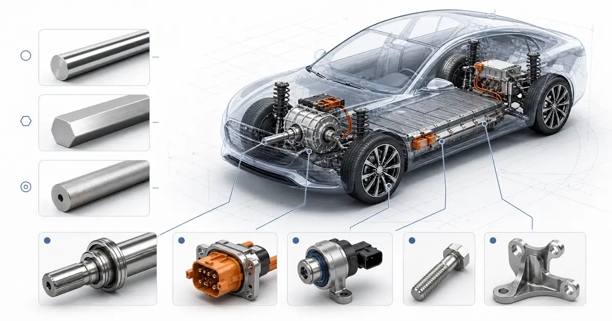 stainless steel bars for new energy vehicle connectors motor shafts and precision EV parts
